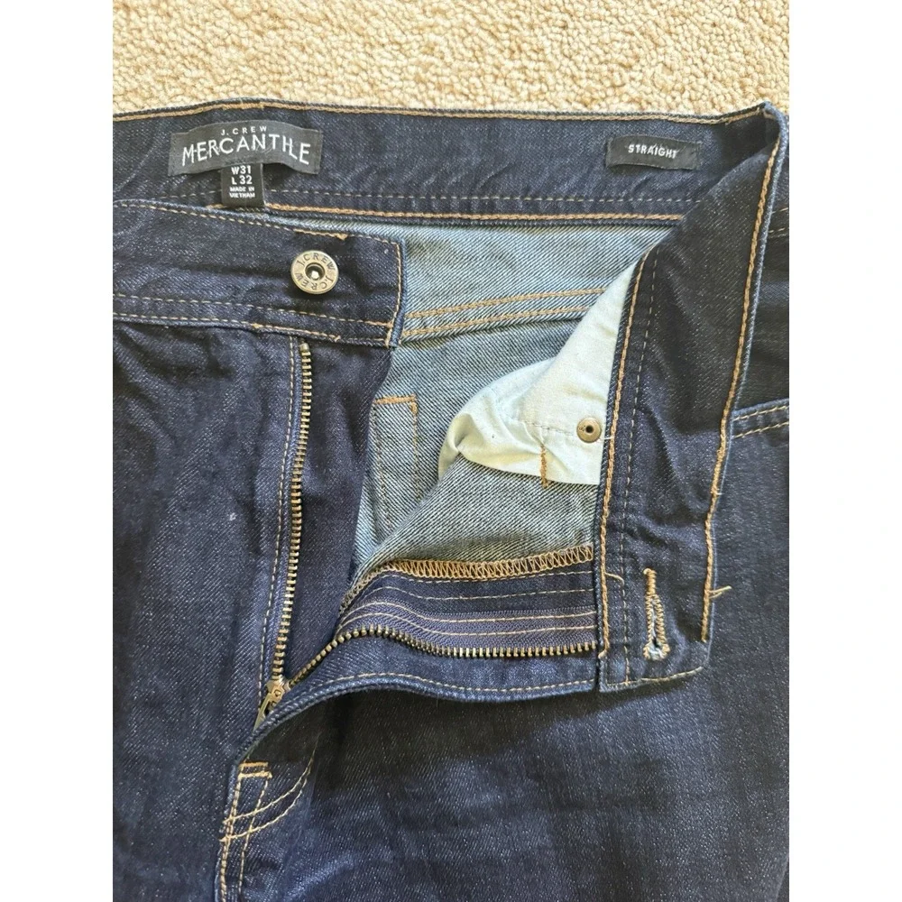 J. Crew Mercantile Straight‎ Jeans Dark Wash Size 31x32 Style J7570